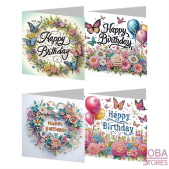 Diamond Painting Birthday Cards 01