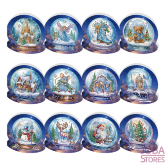 Diamond Painting Christmas Cards Set 21 - Snowglobe