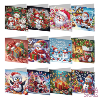 Diamond Painting Christmas Card Set 23