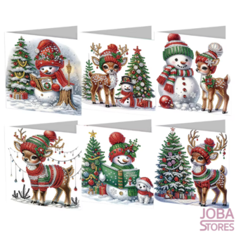 Diamond Painting Christmas Card Set 27 - Snowman