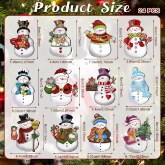 Wooden Christmas hangers 05 (24 pieces)