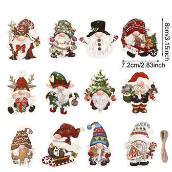 Wooden Christmas hangers 06 (24 pieces)