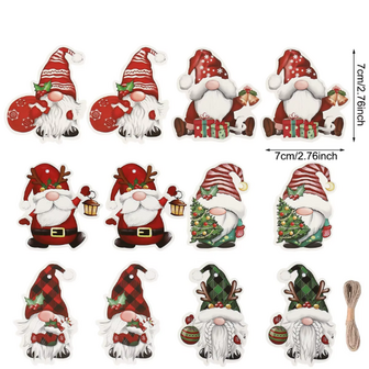 Wooden Christmas hangers 07 (24 pieces)