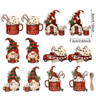 Wooden Christmas hangers 08 (24 pieces)