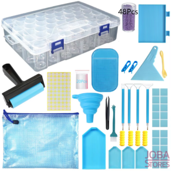 Diamond Painting Sorting Box 48 slots plus tools 02