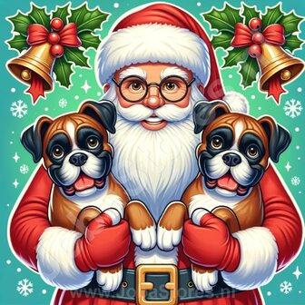 Diamond Painting Santa Claus with Boxer