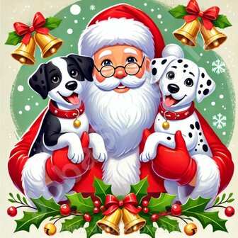 Diamond Painting Santa Claus with Dalmatian