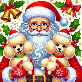 Diamond Painting Santa Claus with Poodle