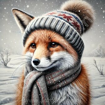 Diamond Painting Winter Fox