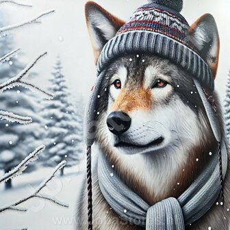 Diamond Painting Winter Wolf