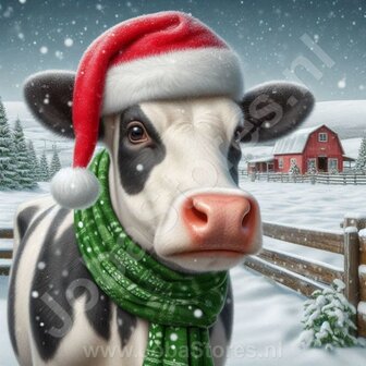 Diamond Painting Christmas Cow 01