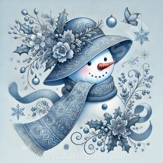 Diamond Painting Snowman with Hat 02