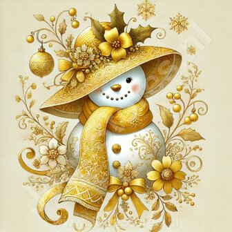 Diamond Painting Snowman with Hat 08