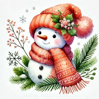 Diamond Painting Snowman Orange