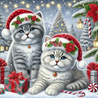 Diamond Painting Christmas Cats - British Shorthair