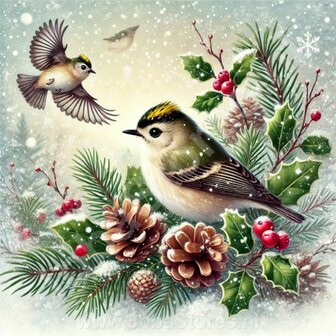 Diamond Painting Christmas Bird - Goldcrest