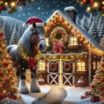 Diamond Painting Christmas Horse 02