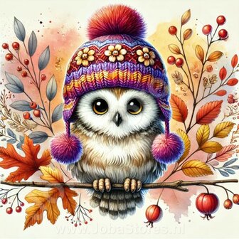 Diamond Painting Christmas Owl 01