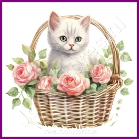 Diamond Painting Kitten in mand