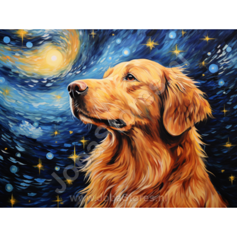 Diamond Painting Sterrennacht Hond