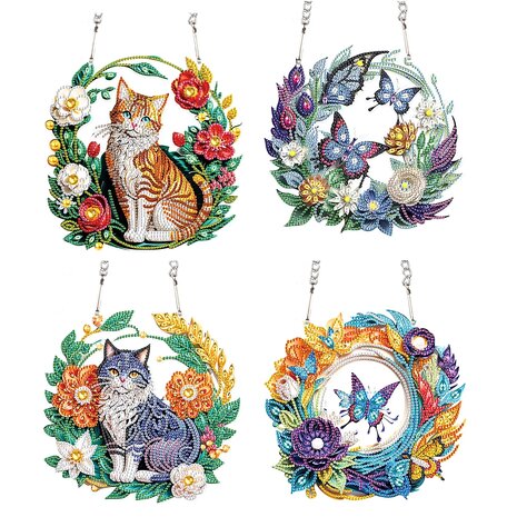 Diamond Painting Hanging Ornament Cat 01