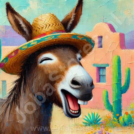 Diamond Painting Donkey with Hat