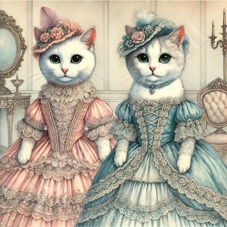 Diamond Painting Victorian Cats