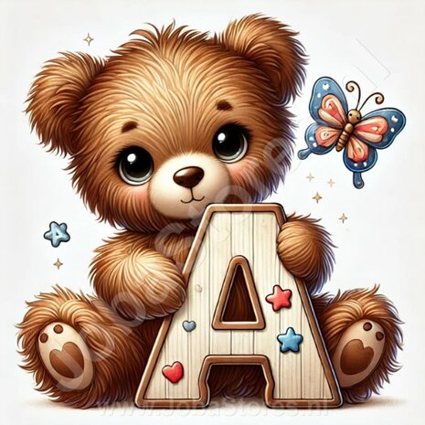 Diamond Painting Bear Letter A