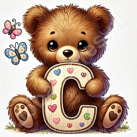 Diamond Painting Bear Letter C