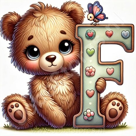 Diamond Painting Bear Letter F