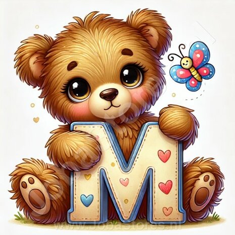 Diamond Painting Bear Letter M 