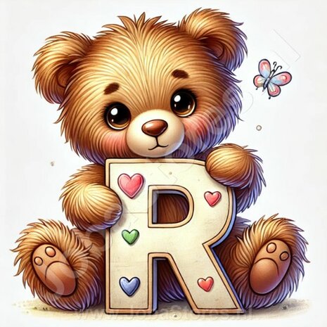 Diamond Painting Bear Letter R