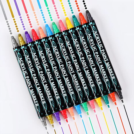 DOT Painting Acrylic Marker Set 24 Pieces