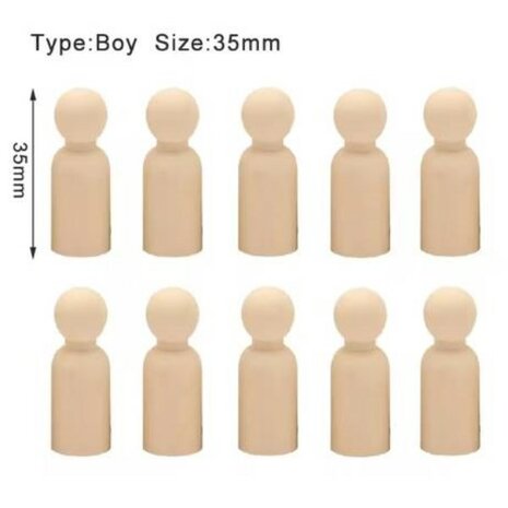 Peg Dolls 10 pieces boy or girl