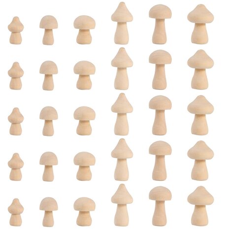 Peg Dolls Mushrooms 30 pieces