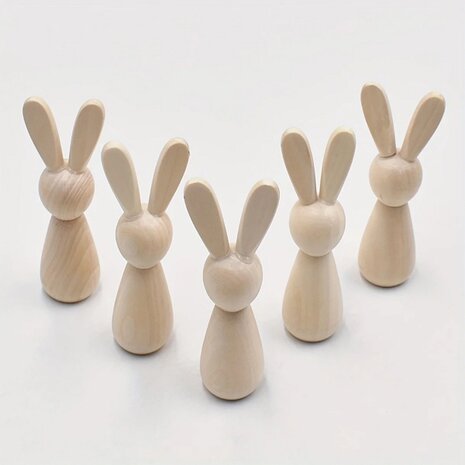 Peg Dolls Rabbit 5 pieces