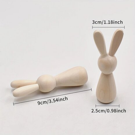 Peg Dolls Rabbit 5 pieces