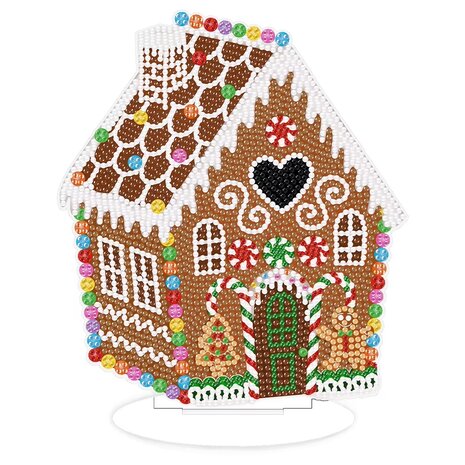 Diamond Painting Standing Christmas Ornament Gingerbread house (20cm)