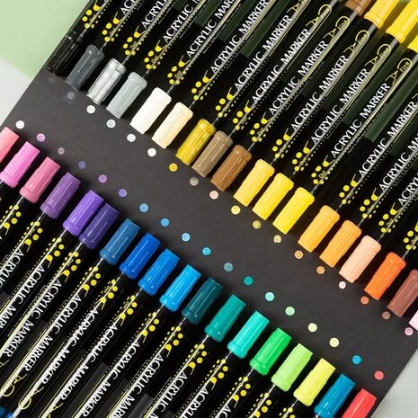 Acrylic markers with rounded and thin points (24, 36, 60 or 84 pieces)