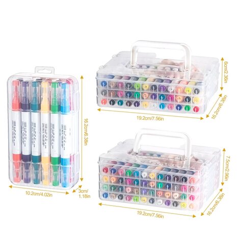 Acrylic markers in case (12, 36 or 48 pieces)