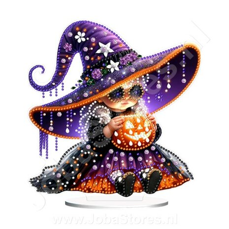 Diamond Painting Standing Halloween Ornament Witch (20cm)