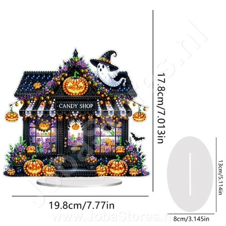 Diamond Painting Standing Halloween Ornament Candy Shop (20cm)