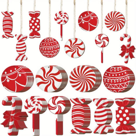 Wooden Christmas hangers 09 (20 pieces)