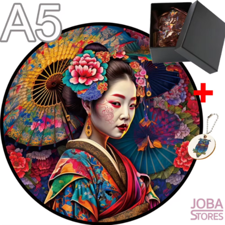 Wooden Figures Puzzle Japanese Lady