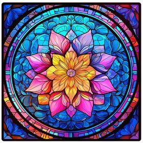 Diamond Painting Mandala Glass Painting 5 002, Full Image - Painting